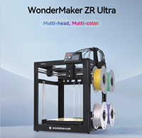 WonderMaker ZR ultra 3D打印机开源4个工具头多材料打印快速更换PLA自动调平DLP技术
