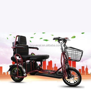Haute qualité 48v 500w 14 pouces Ebike pliable deux roues avant Trike S6 moteur électrique Tricycle Scooter vélo - Product Image 3