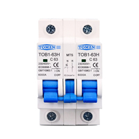 Interrupteur de transfert manuel à double alimentation AC 1P+1P MTS TOMZN, disjoncteur MCB 50HZ/60HZ