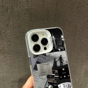 Custodia per <span class=keywords><strong>iPhone</strong></span> 15 Pro Max 14 13 12 11 XS XR con Design di Lusso, Frammenti d'Arte Retrò, Effetto Vissuto, Rigida Argento Antiurto - Product Image 4