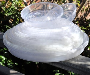 Piattini per piante trasparenti da giardino rotondi durevoli all'ingrosso in plastica trasparente spessa resistente e robusto piattino per piante vassoi antigoccia per interni ed esterni - Product Image 3