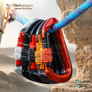 Mousqueton à verrouillage automatique pour l'industrie lourde, multifonction, 30KN, pour activités d'escalade en extérieur, en aluminium aviation 7075 anodisé - Product Image 6