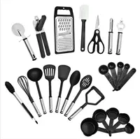 Ustensile de cuisine en Nylon en acier inoxydable, 25 pièces, Gadget de cuisine ménager, outils de cuisson, nouvelle collection