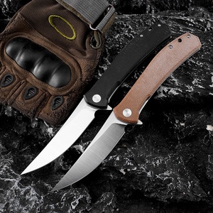 Coltello Pieghevole Tascabile con Lama in Acciaio D2 e Manico in Micarta di Lino per Campeggio, Picnic, Preparazione Frutta e Uso Quotidiano EDC - Product Image 3