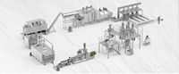 Ligne de production industrielle de flocons de maïs à double vis, automatique, en acier inoxydable, à commande PLC, haute efficacité, économie d'énergie, certifiée CE