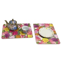 Set de table rond personnalisé Sets de table à dos en liège Mdf résistant à la chaleur Set de table en liège pour table à manger de luxe