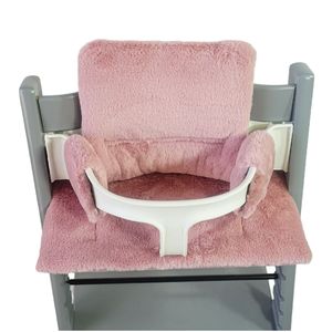 Coussin de siège de <span class=keywords><strong>chaise</strong></span> <span class=keywords><strong>haute</strong></span> Stokk-Suitable en forme de demi-cercle, taille bébé, en fausse fourrure de lapin, chaud et style hiver - Product Image 5