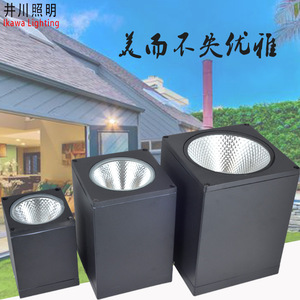 Ikawa Lighting – applique murale carrée en aluminium pour l'extérieur, lampe étanche à montage en surface pour cour et couloir - Product Image 4