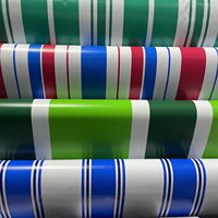 Rouleau de bâche PE imprimée unie, imperméable, rayée, enduite, pour auvent, tente ou abri solaire