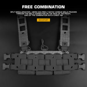WOSPORT Nouvelle plate-forme de poitrine modulaire Cordura Collocation gratuite Système MOLLE Plaque de poitrine pour accessoires de chasse CS Game - Product Image 2