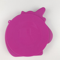 Vaisselle pour enfants, assiette d'alimentation en silicone divisée pour bébé avec ventouse, forme de sourire, sans BPA, 17,5 cm, 226 g