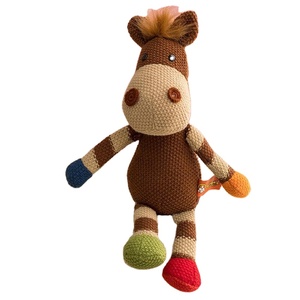 Venta al por mayor 35cm Unisex tejido algodón ganchillo juguete oso cerdo elefante PP algodón relleno niños regalos forro de malla para cumpleaños - Product Image 1