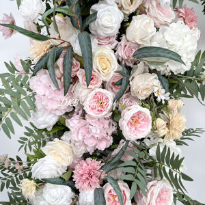 Arcos de flores de boda cuadrados, arco de flores artificiales para decoración de boda, arco de flores rosas, decoración de boda - Product Image 3