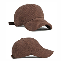 Gorra de béisbol de pana Unisex gorra ajustable sombrero Polo deporte Casual sólido Otoño Invierno gorra para el sol deportes logotipo personalizado
