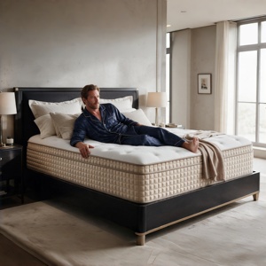 Matelas à ressorts ensachés King Size 14 pouces avec soutien zoné et housse en tissu tricoté pour chambre principale - Product Image 3