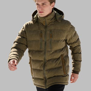 <span class=keywords><strong>Veste</strong></span> d'hiver pour homme, 100% polyester, tissu mélangé enduit, duvet de canard blanc, imperméable, coupe-vent, fermeture éclair, capuche, pour l'extérieur - Product Image 3