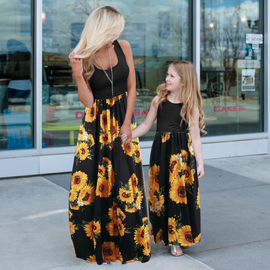 Buy In Bulk Matching Mother Daughter Maxi Dresses Ideal For Summer & Beach 