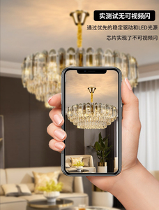 Nhà máy trực tiếp LED Sắt Vàng Trần Đèn Chùm & đèn Mặt dây chuyền độ sáng cao 3-năm Bảo Hành Giao hàng nhanh chóng giá - Product Image 4