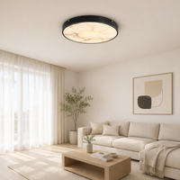 Plafonnier LED en cuivre massif de style chinois, nouveau, à trois couleurs, à intensité variable, moderne et minimaliste, pour chambre, balcon, couloir