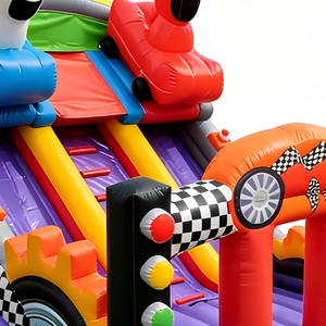 Tobogán Inflable Comercial de PVC con Diseño de Auto de Carreras para Niños, <span class=keywords><strong>Alquiler</strong></span> para Fiestas de Carreras, Juego Interior y Exterior - Product Image 6