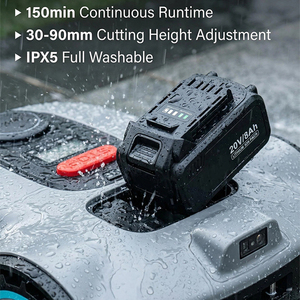 <span class=keywords><strong>Tondeuse</strong></span> à gazon robotisée Kesen de qualité industrielle, hybride électrique, auto-rechargeable, autopropulsée, télécommandée, avec bac à herbe et <span class=keywords><strong>batterie</strong></span> - Product Image 6