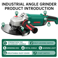 Meuleuse d'angle sans balais industrielle 230 mm 2600 W Outil électrique pour le meulage et la découpe efficaces de la pierre, du béton et du métal