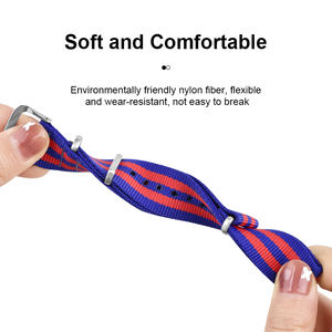 ניילון פסים שעון רצועת 18mm 20mm 22mm להקת שעון אופנה בד ניילון רצועת להקת שעון קולעת - Product Image 3