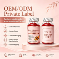 Gummies pour l'amélioration mammaire sans OGM, sans produits laitiers, sans noix et sans gluten