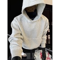 Sweat à capuche oversize pour homme, style streetwear américain, décontracté, 400 g/m², 100 % coton, impression vierge
