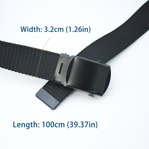 Yüksek kaliteli rahat Polyester/pamuk kemer özel Logo altın demir toka açık havada kot için stil dokuma tuval kumaş kemer - Product Image 5