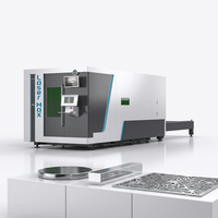 Machine de découpe laser à fibre avec table d'échange fermée pour tôles lourdes 3000x1500mm 3000W Moteur servo Fuji pour le traitement de l'acier épais