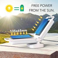 Lanterne de camping solaire 4400 mAh 2-en-1 à intensité variable avec sortie USB pour éclairage extérieur d'urgence