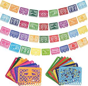 Guirnalda Mexicana de Papel Picado para Fiestas, Decoración para el Cinco de Mayo, Día de los Muertos, Ramadán, Regreso a Clases - Product Image 5