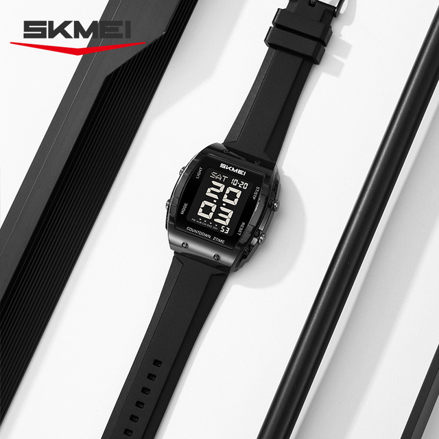 SKMEI Electronic Watch with Transparent Case Two Size for Choose Multifunction Waterproof Sporty Outdoor Digital Wristwatch