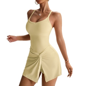 Jupe-short de tennis vintage moulante pour femme Mu <span class=keywords><strong>Yao</strong></span>, anti-exposition, avec ourlet torsadé et bretelles croisées évidées - Product Image 5