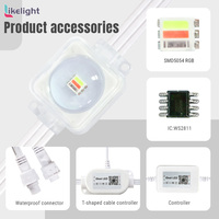 Lampu Atap Permanen WS2811 DC36V IP67 RGB 35x30mm SMD5054 LED Pixel Point Light untuk Proyek Pencahayaan Atap Luar Ruangan Villa