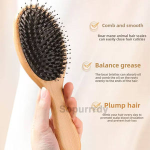 <span class=keywords><strong>Brosse</strong></span> à <span class=keywords><strong>cheveux</strong></span> en bambou avec logo personnalisé, poils de sanglier, pour <span class=keywords><strong>cheveux</strong></span> <span class=keywords><strong>fins</strong></span>, <span class=keywords><strong>brosse</strong></span> à <span class=keywords><strong>cheveux</strong></span> plate pour <span class=keywords><strong>cheveux</strong></span> épais, pour <span class=keywords><strong>cheveux</strong></span> <span class=keywords><strong>fins</strong></span>, pour femmes, <span class=keywords><strong>brosse</strong></span> à <span class=keywords><strong>cheveux</strong></span> - Product Image 4