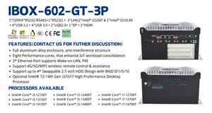 Mini pc תעשייתי עם מחשוב קצה gpu עבור אוטומציה ai, יציאות רב סידוריים עם rs232 rs485, 3 gbe lan gbe - Product Image 6