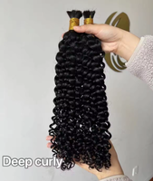 Cheveux humains en vrac pour tresses bohèmes, sans trame, ondulations profondes, cheveux bruts en vrac, extensions de cheveux humains pour tressage