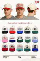 Gorra de Béisbol de Dos Tonos de Alta Calidad al por Mayor, Gorra de Béisbol Orgánica con Logotipo Bordado en 3D, Gorra de Béisbol Personalizada de 5 Paneles con Estructura en A