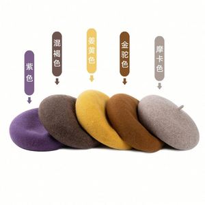 Gorro de Invierno 2024, Nuevo Estilo Francés de Lujo para Mujer, Boina Cálida 100% Lana Australiana con Banda Interior Ajustable - Product Image 4