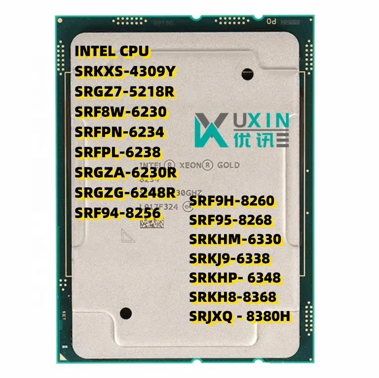 100% Bộ vi xử lý ban đầu Xeon SRKXS-4309Y CPU Xeon Intel Xeon Bộ vi xử lý 4309y tám lõi 2.8GHz CPU cho máy chủ