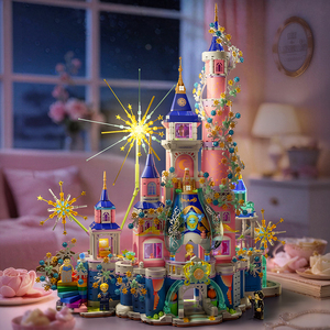 En stock, vente en gros, jouet de construction de château féérique pour filles, ensemble de construction de <span class=keywords><strong>palais</strong></span> de princesse, cadeau d'anniversaire créatif pour les enfants - Product Image 2
