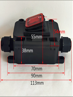Interrupteur à bascule Daiertek 12V KCD3-101N 20A 250VAC avec voyant LED rouge, 3 broches, étanche IP53, SPST