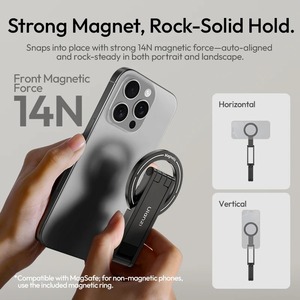 Aluminum Alloy Magnetic Mobile Phone <b>stand</b> Multifunctional Rotating Folding Desktop Handheld Tripod Portable Photography <b>Stand</b> - Product Image 3