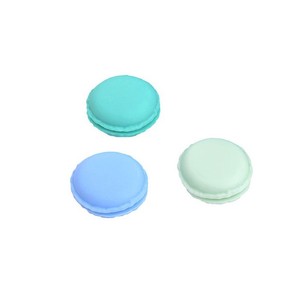 Plastic <b>Mini</b> Macaron Shaped Jewelry <b>Box</b> With Drawers Round Desktop <b>Storage</b> For Makeup And Accessories Solid Color 1-3L Capacity - Product Image 5