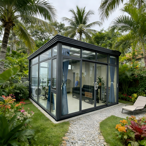 Giardino d'Inverno in Vetro con Struttura in Lega di Alluminio Ecologico, Impermeabile e Resistente alla Putrefazione, Veranda per Tutte le Stagioni - Product Image 5