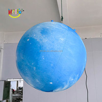 Planète gonflable de taille personnalisée, ballon de Mars gonflable à LED, éclairage de galaxies gonflables