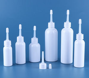 Bouteille de gouttes d'oreille ronde en plastique HDPE PE pour animaux de compagnie Tuyau en plastique compressible avec bout pointu Bouteille à bec souple pour le nettoyage des oreilles - Product Image 6