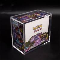 Boîte de rangement transparente en acrylique magnétique pour cartes Elite Trainer Pokémon, étui en acrylique pour cartes de jeu, boîte de booster en acrylique